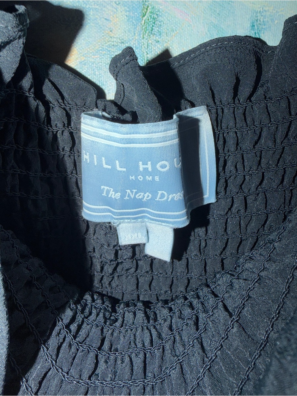 Hill House Ellie nap dress Black Smocked Tiered Midi Dress with Ruffled Straps - Picture 3 of 4